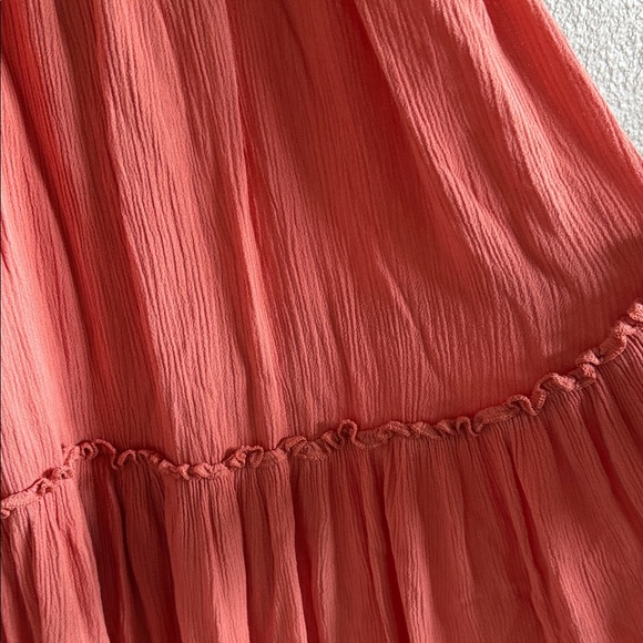 wild fable Coral Pink Tiered Spaghetti-Strap Dress - Picture 3 of 8